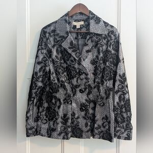 Laura Ashley Black Lace Blazer. Size Large.